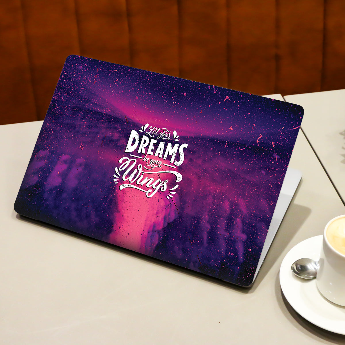 Let your dreams be your wings Quote Laptop Skin