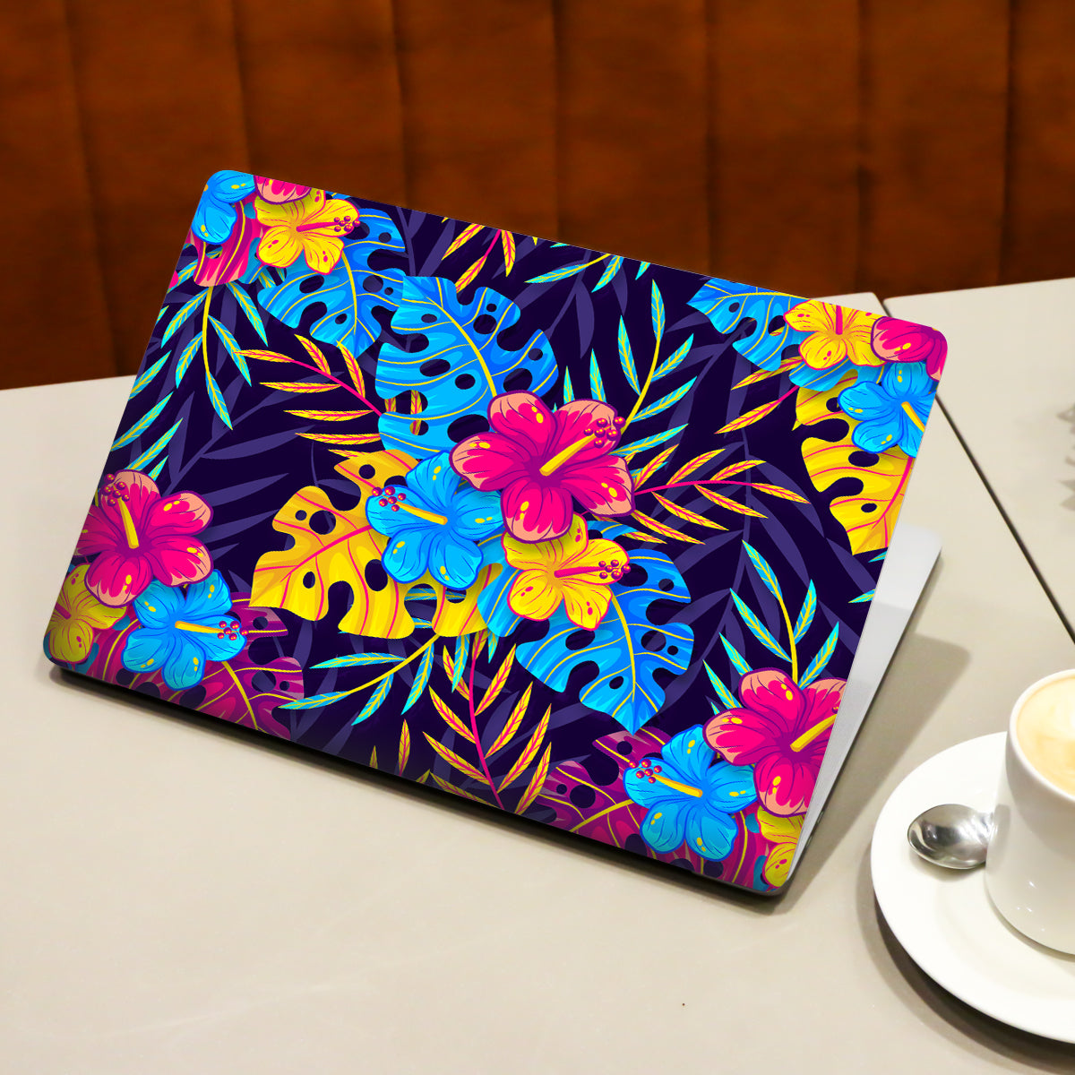 Colorful Florals Leaves Botanical Laptop Skin