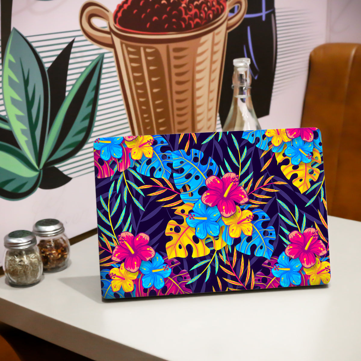 Colorful Florals Leaves Botanical Laptop Skin