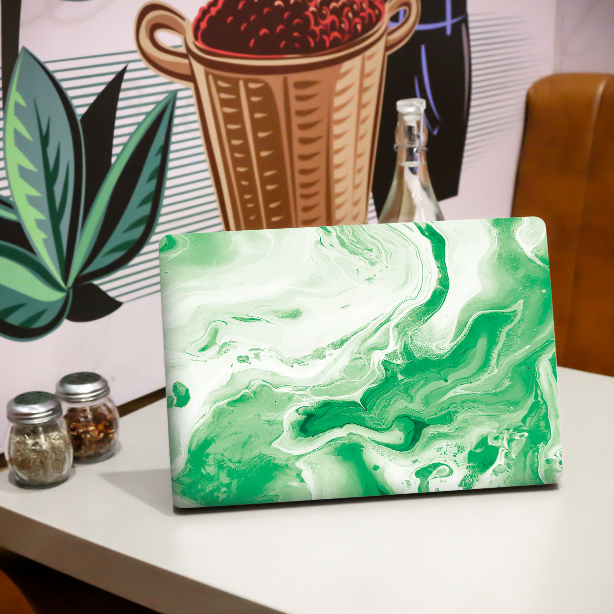 Green Marble Laptop Skin
